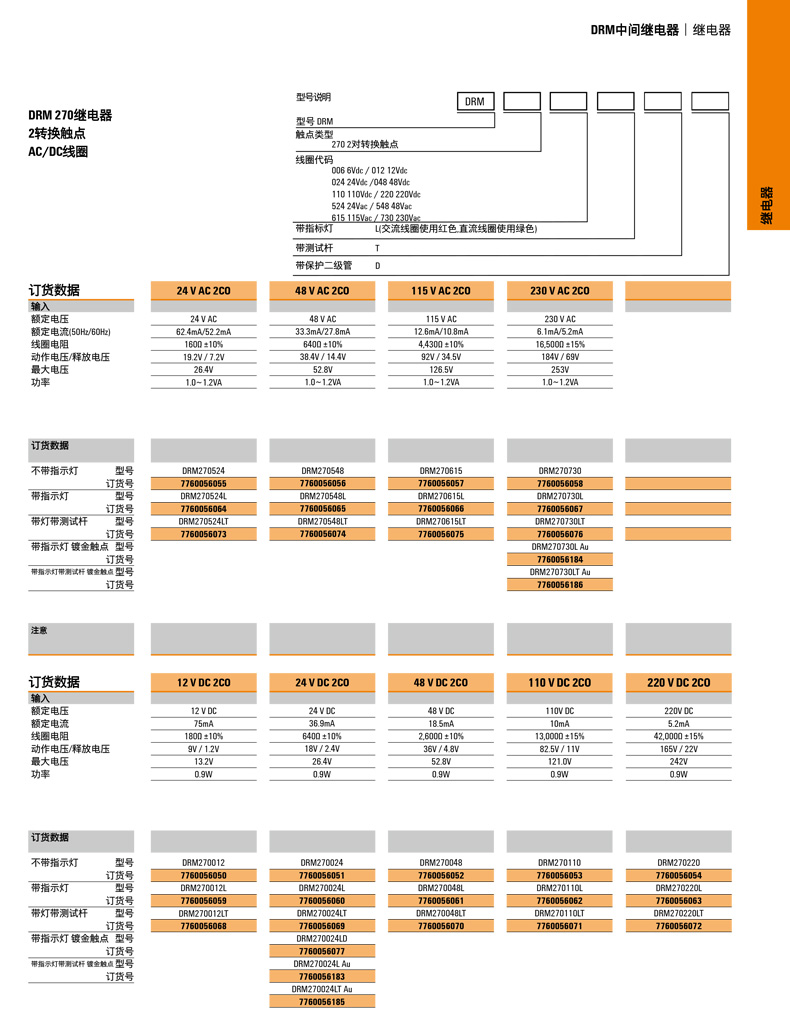 Weidmueller继电器DRM570730LT中间继电器现货,魏德米勒广东代理